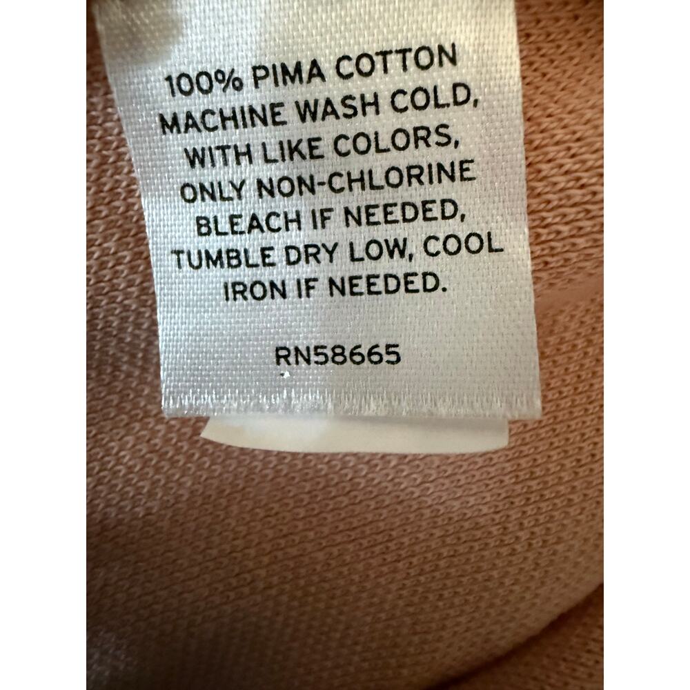Nordstrom 100% Pima Cotton Short Sleeve Tee, Peach, Women's Size Medium, NWT - Picture 7 of 7